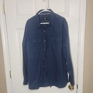 Levi's Blue Casual Button Down Shirt Cotton Blend